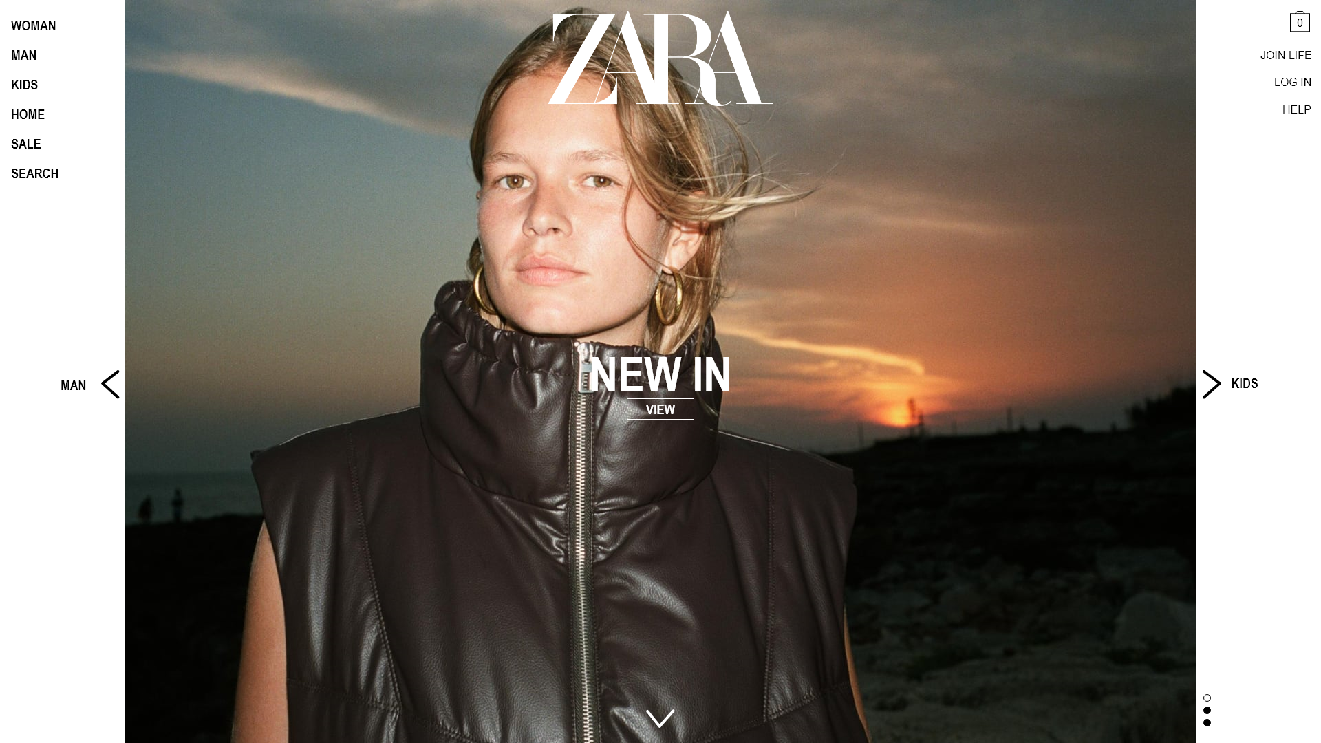 Zara Home page