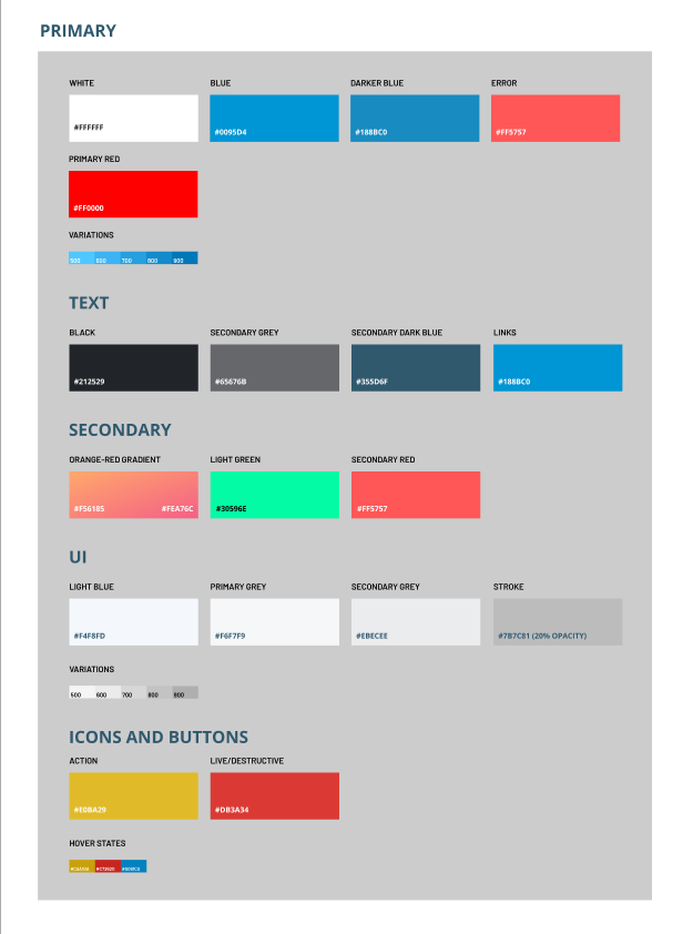 Colours in the Navarro Design System